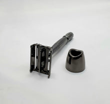 Load image into Gallery viewer, Bare & Co. - Long Handle Butterfly Safety Razor - Gunmetal (with Stand) Bare & Co. - The Well Store