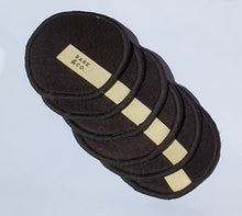 Load image into Gallery viewer, Reusable Hemp Make Up Face Pads - Black (12 Pack)