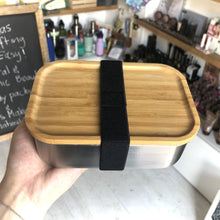 Load image into Gallery viewer, Stainless Steel Lunch Box with Bamboo Lid (800ml)