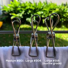 Load image into Gallery viewer, Bare &amp; Co. - Stainless Steel Large Pegs - Marine Grade (BULK 100 Pack) Bare &amp; Co. - The Well Store
