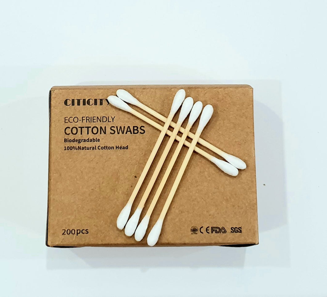 Bamboo Cotton Tips (200 Pack)