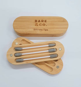 Reusable Beauty Tips with Bamboo Case - 3 Pack