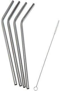 Bare & Co. - Stainless Steel Straws - Bent (4 Pack with Bonus Cleaner) Bare & Co. - The Well Store