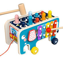 Load image into Gallery viewer, Wooden Toy - Elephant Whack-a-Mole with Xylophone
