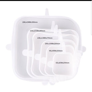 Reusable Silicone Lids - Square (6 Pack)