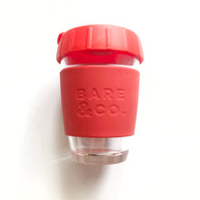 Load image into Gallery viewer, Bare &amp; Co. - Reusable Coffee Cup with Plug Lid - Red (12oz/340ml) Bare &amp; Co. - The Well Store
