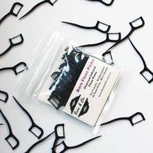 Load image into Gallery viewer, Bare &amp; Co. - Charcoal-Infused Floss Picks - Mint (30 pack) Bare &amp; Co. - The Well Store
